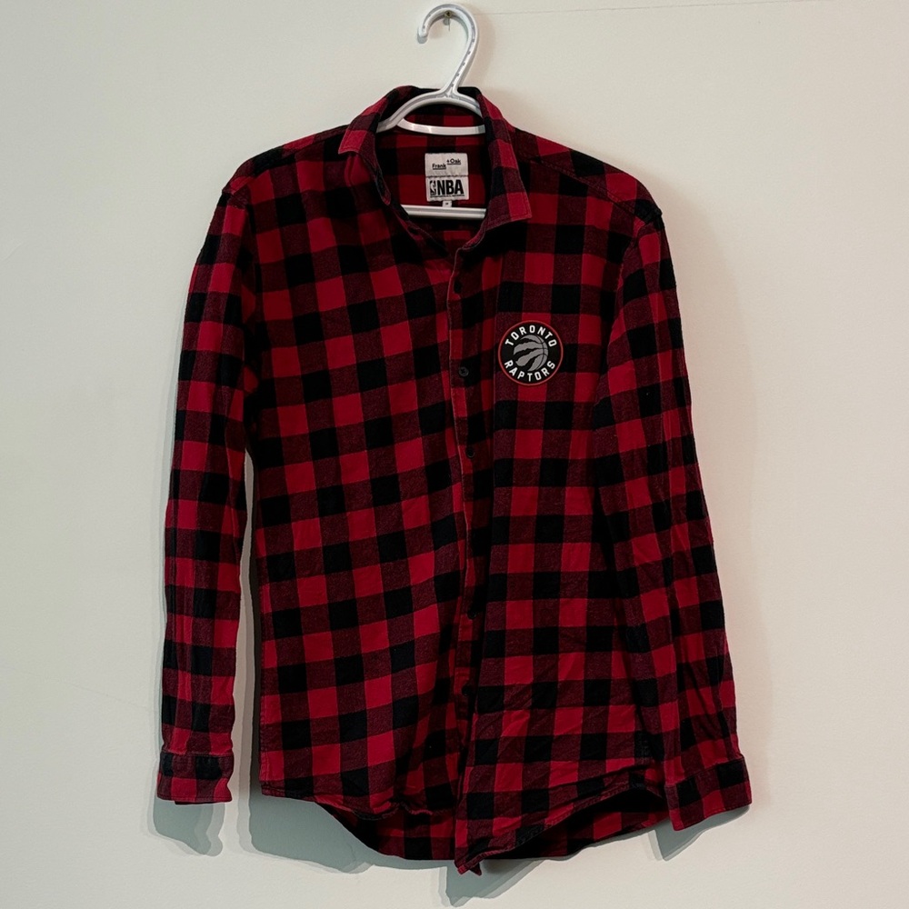 NBA Red and Black Plaid Men's Shirt